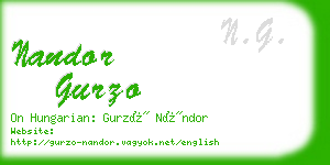 nandor gurzo business card